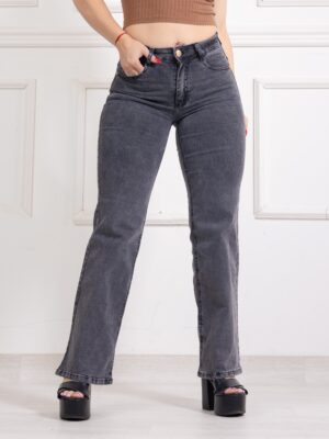 Artículo 744 || Wide Leg Negro Nevado Elastizado