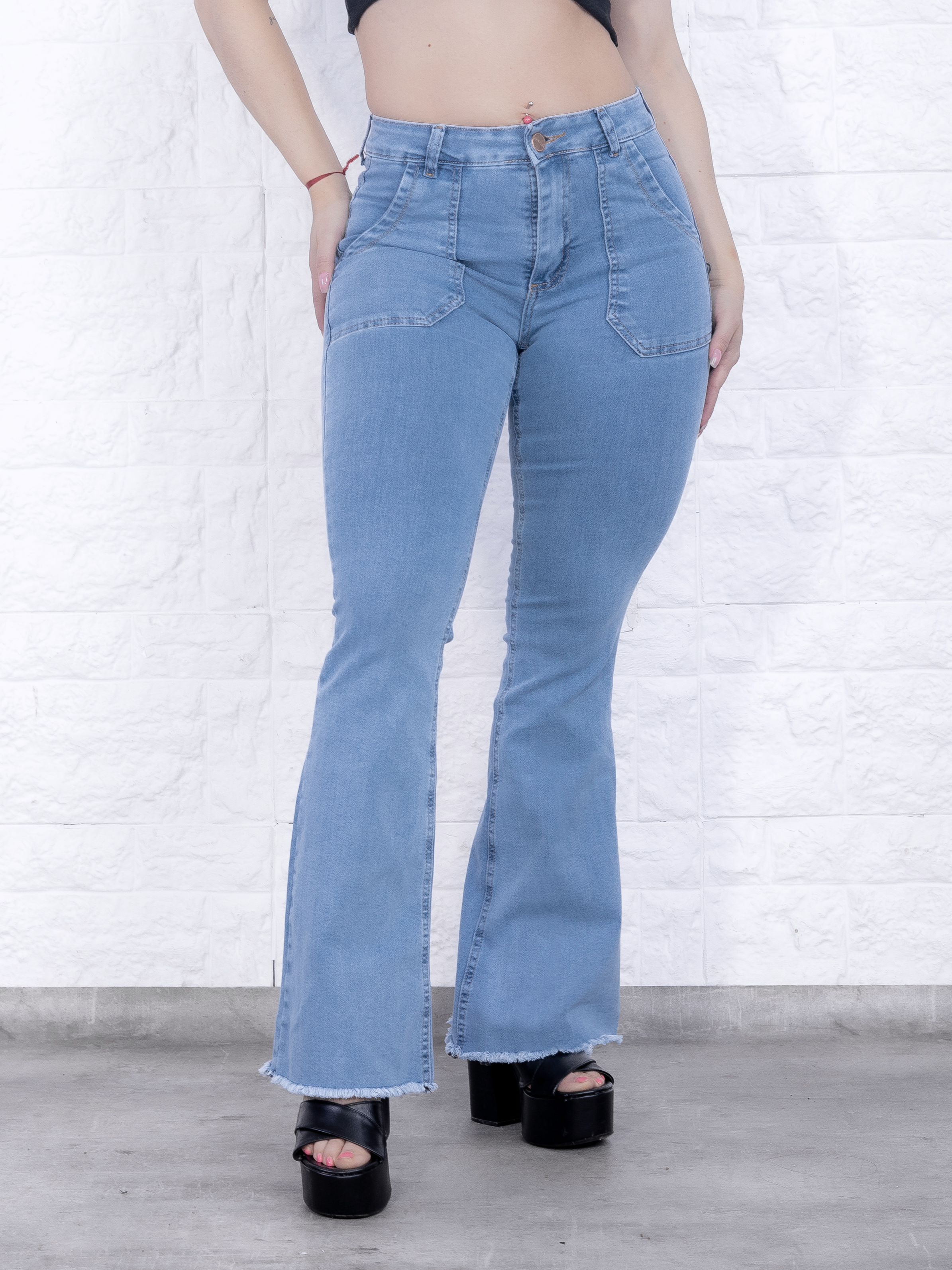 Articulo 923 || Oxford Celeste Nevado Flecos