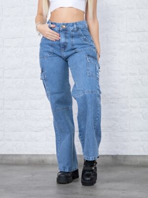 Artículo 935 || Wide leg Dama Cargo Nevado Claro