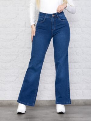 Artículo 743 || Wide Leg Azul Localizado Elastizado