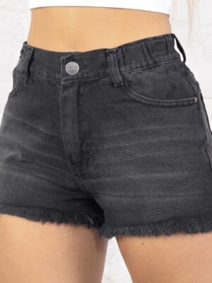 Artículo 772 || Short Gris Oscuro Elástico Cintura