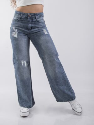 Articulo 752 || Wide Leg Dama Celeste Nevado Rotura